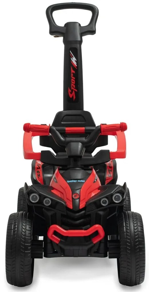 Baby Mix Detské odrážadlo s vodiacou tyčou Mega Prime EVA, červená