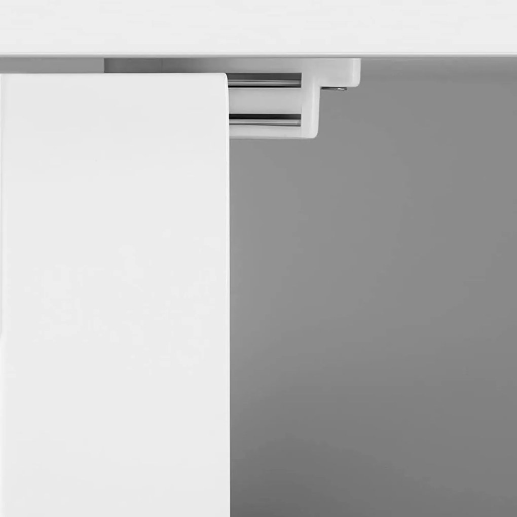 Kúpeľňová skrinka, úložná skrinka s 2 dvierkami, biela