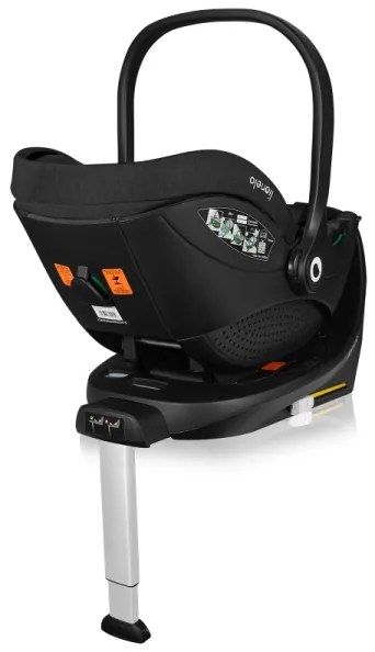Lionelo - Autosedačka s otočnou základňou MOXIE SET i-Size 40-87 cm čierny karbón
