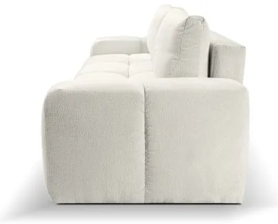 Rozkladacia čalúnená trojmiestna pohovka s úložným priestorom ALMADA béžová