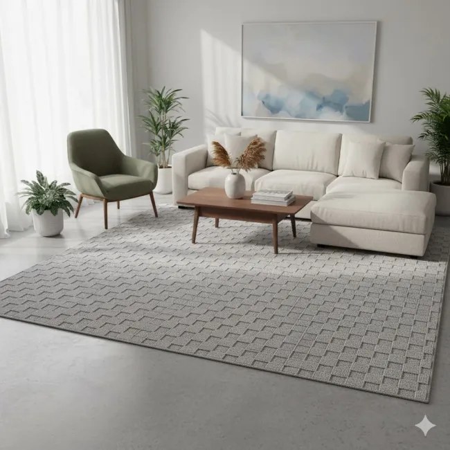 Koberec HELIX 3D sivý