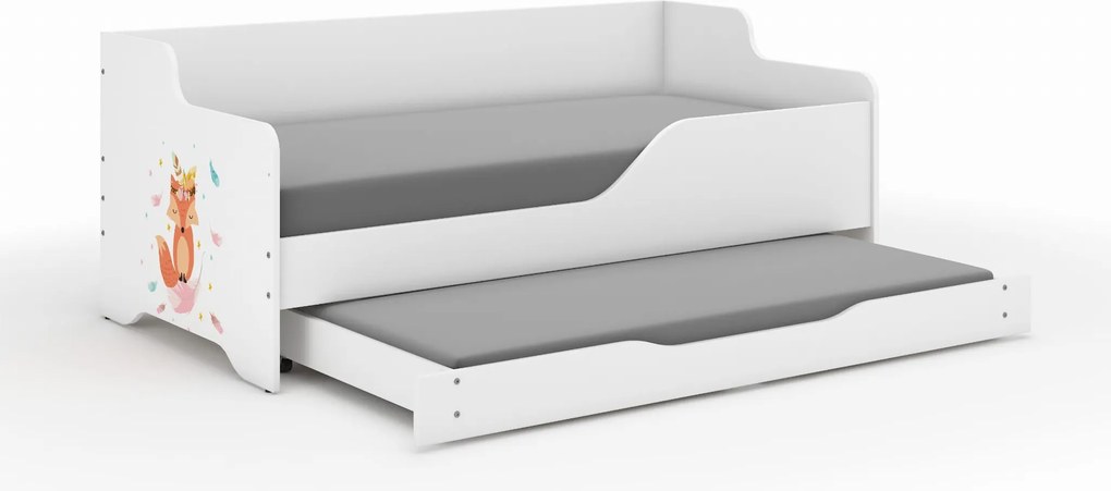 Wooden Toys Detská posteľ LILU 160x80 LISEK s funkciou na spanie