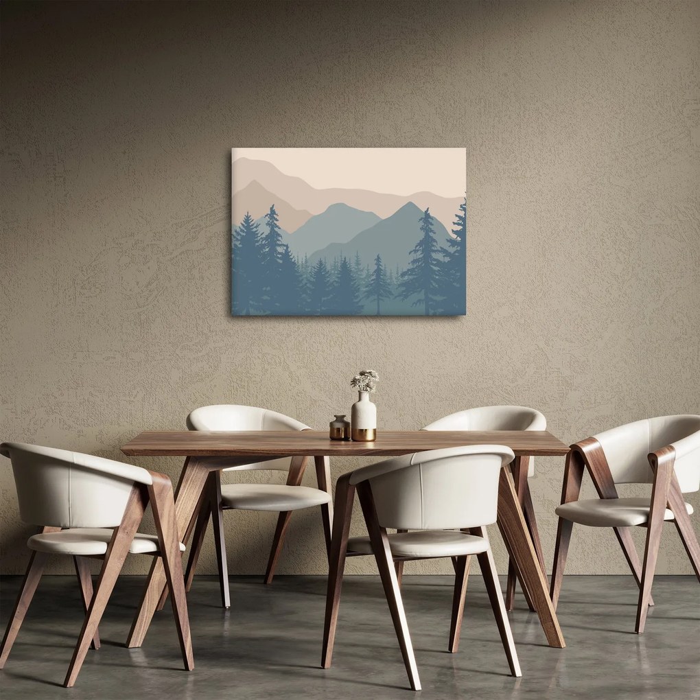 Obraz - Tyrkysové hory N⁰2 (70x50 cm)