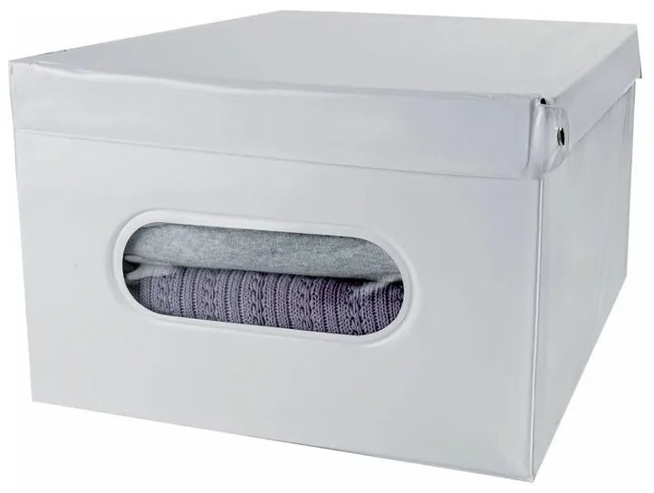 Skladacia úložná krabica Compactor 50 x 40 x 25 cm, biela