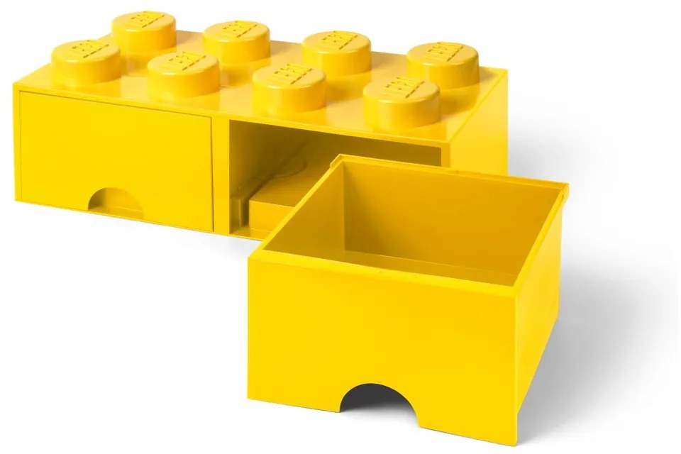 Žltý úložný box s dvoma zásuvkami LEGO®