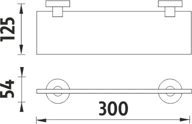 Nimco Polica, 30 cm UNIX - UN 13091B-30-26