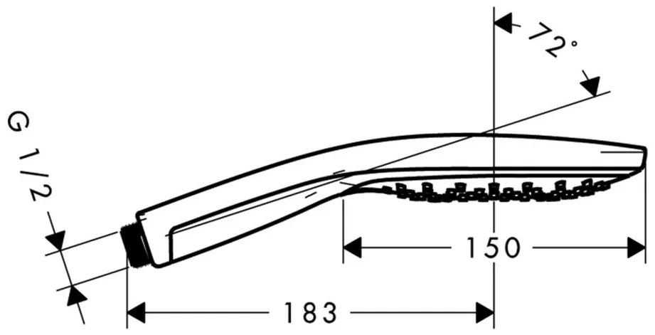 Hansgrohe Raindance Select S, ručná sprcha 150 3jet, biela/chrómová, HAN-28587400