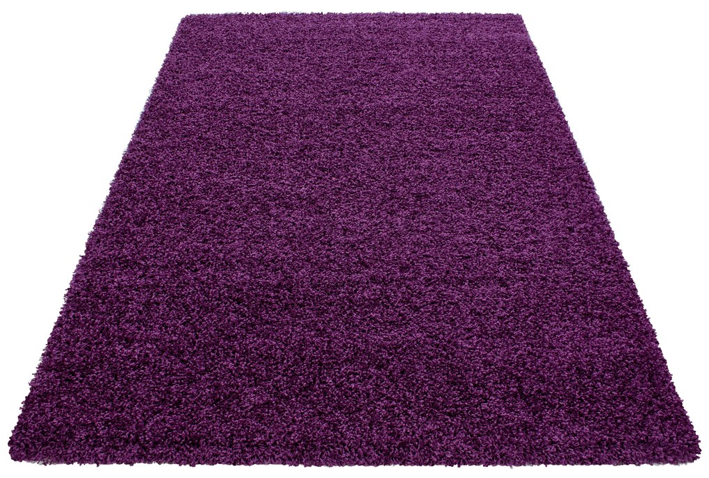 Ayyildiz, Kusový koberec Life Shaggy 1500 lila, 80x250, fialová, obývacia izba