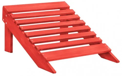 vidaXL 2-miestna záhradná stolička a taburetka Adirondack jedľový masív červená-