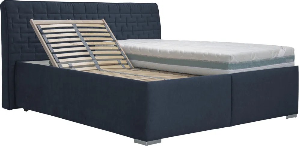 Posteľ Rita 180x200 cm, námornícka modrá látka