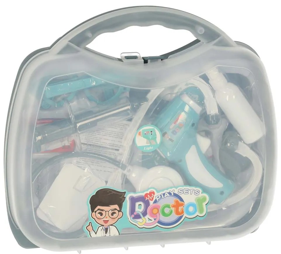 KIK Detská lekárska súprava (lekárnička) v kufríku – svietiaci stetoskop, zvuky, 3+