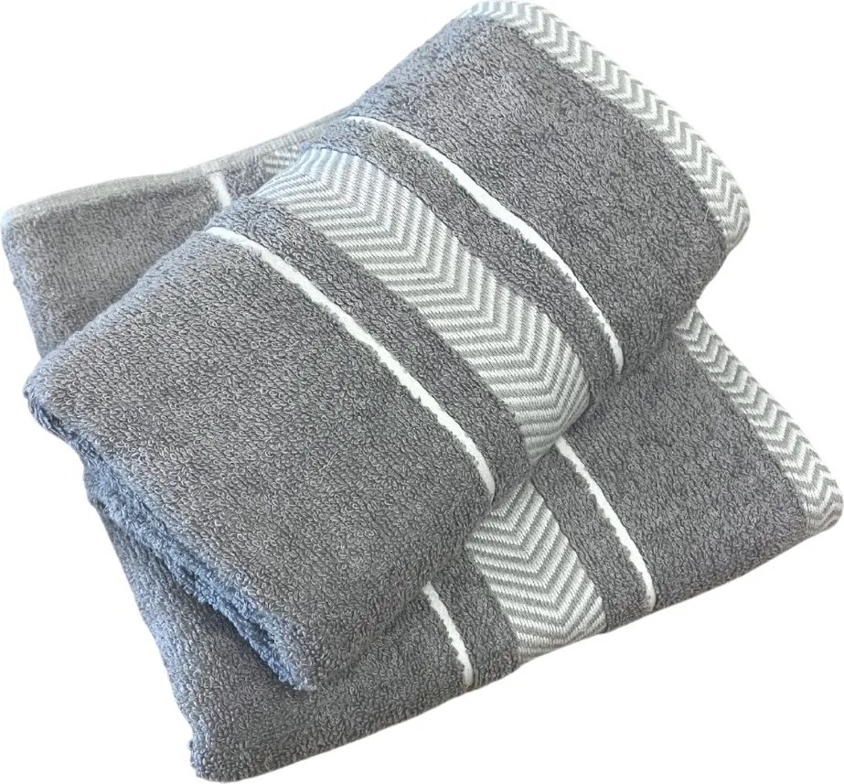 Froté uterák deluxe Monako sivý 30 x 50cm TiaHome