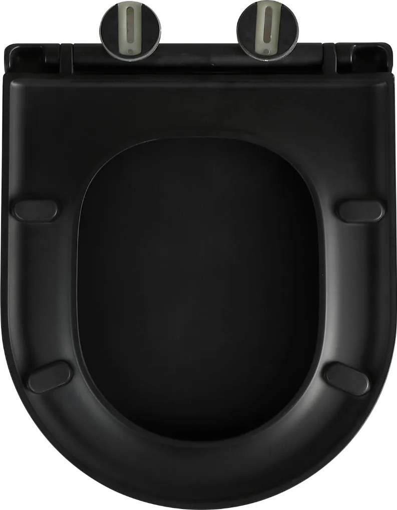 Erga Erga, WC sedadlo z duroplastu, série Lily, Siena, Tina, čierna matná, ERG-V03-ND-SEATSH042-BK