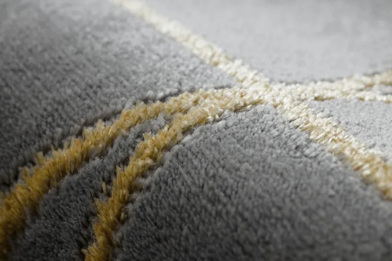 Dywany Łuszczów, Kusový koberec Emerald 1010 grey and gold, 160x220, šedá, chodba / predsieň