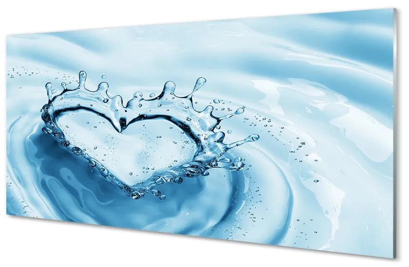 Obraz plexi Vodné kvapky srdce 120x60 cm