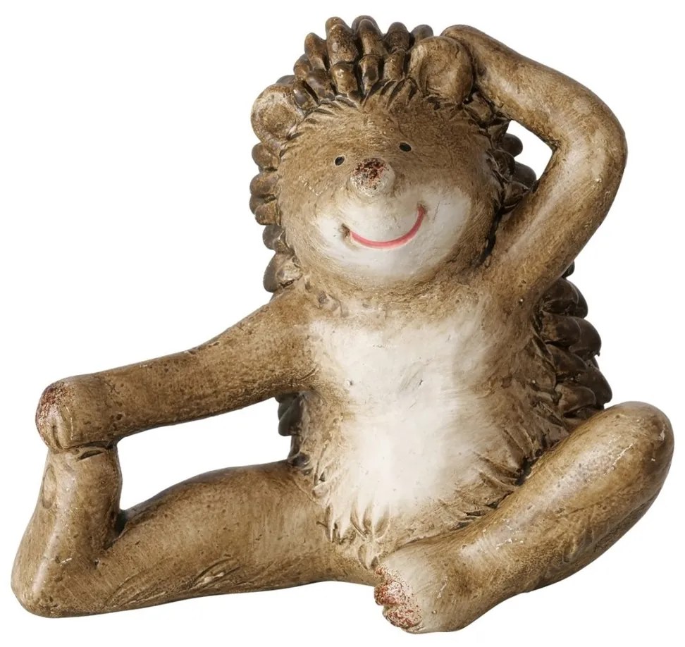 Záhradná figúrka z polyresinu Hugy, sada 3ks, 8 cm, hnedá