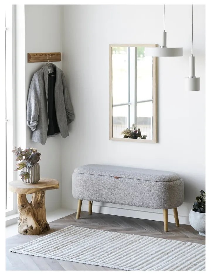 Nástenný vešiak z dubového dreva v prírodnej farbe 50 cm Barco – House Nordic