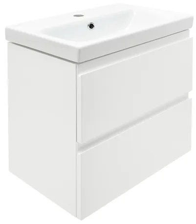 Cersanit Dormo kúpeľňová skrinka s umývadlom 50x34,5x63 cm biela lesk SIKONCMO006BL