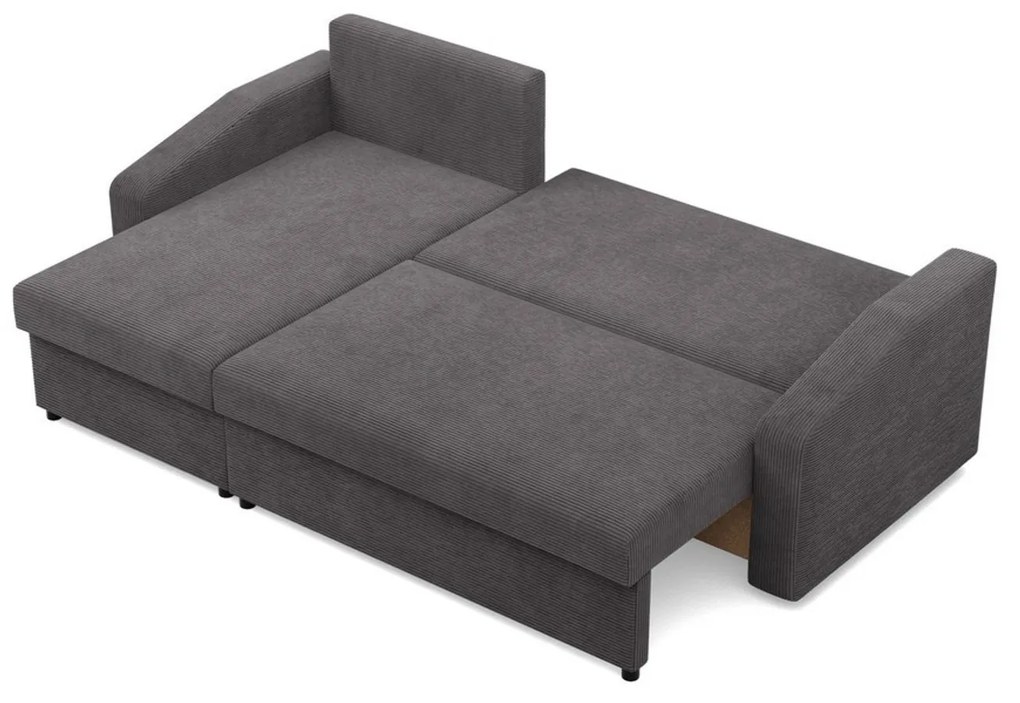 Rohová rozkladacia sedacia súprava NEO - skosený bok - model 3 Sivá