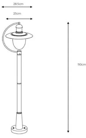 Lucide 11873/01/97 - Vonkajšia lampa ARUBA 1xE27/60W/230V IP44