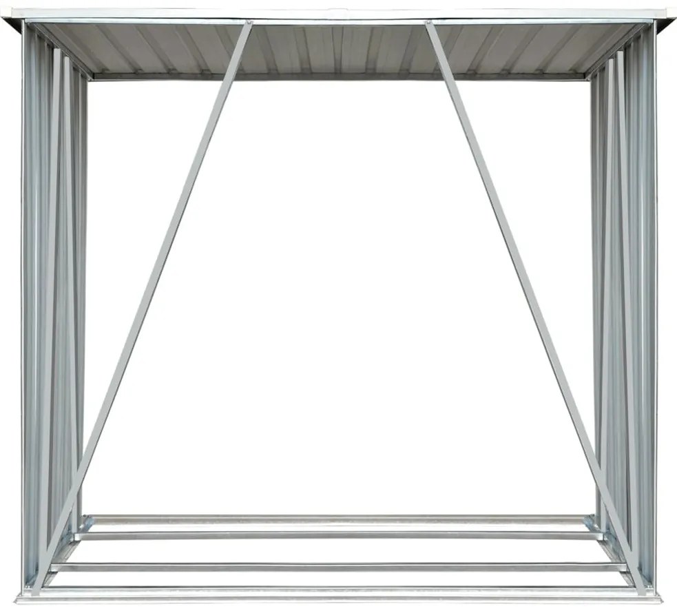 Záhradná kôlňa na drevo z galvanizovanej ocele 163x83x154 cm zelená