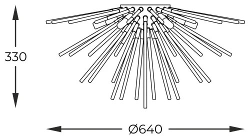 Zuma Line C0491-06B-F7DY - Prisadený luster URCHIN 6xG9/42W/230V zlatá
