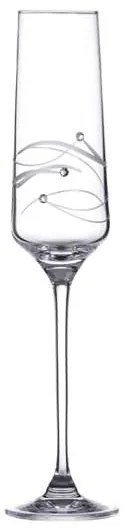 Diamante Spiral Swarovski poháre na sekt 190 ml