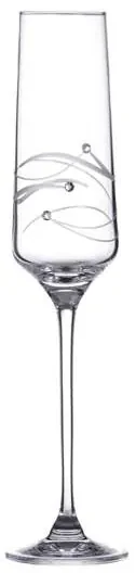 Diamante Spiral Swarovski poháre na sekt 190 ml