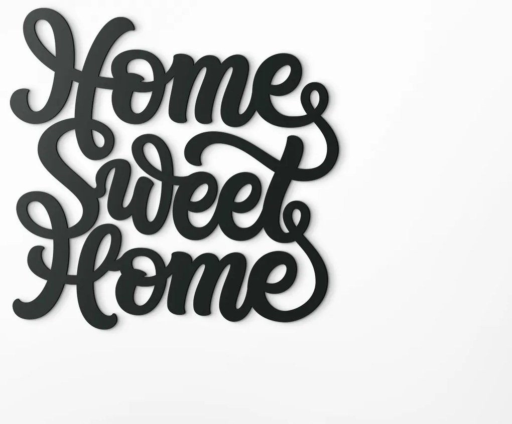 drevko Nálepka na stenu Home Sweet Home Rozmer obrazu: 40 x 40,5 cm, Farba dekorácie: Čierna