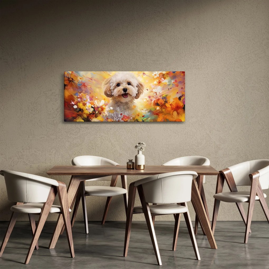Obraz - Šťastný pes (120x50 cm)