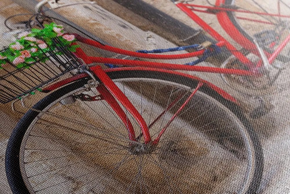 Obraz starý bicykel v Talianskom mestečku - 90x60
