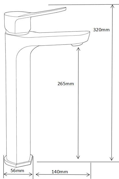Mexen Lerma, vysoká umývadlová batéria, biela-zlatá, 74310-25