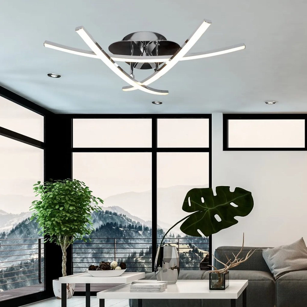 Stropné svietidlo Plafon LED Modern strieborné