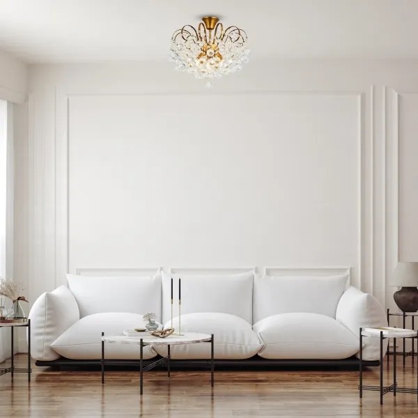 Brilagi - Prisadený luster CRYSTAL 6xE14/60W/230V bronzová