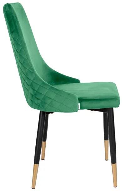 Stolička LOGAN zamatová zelená ALL 807829