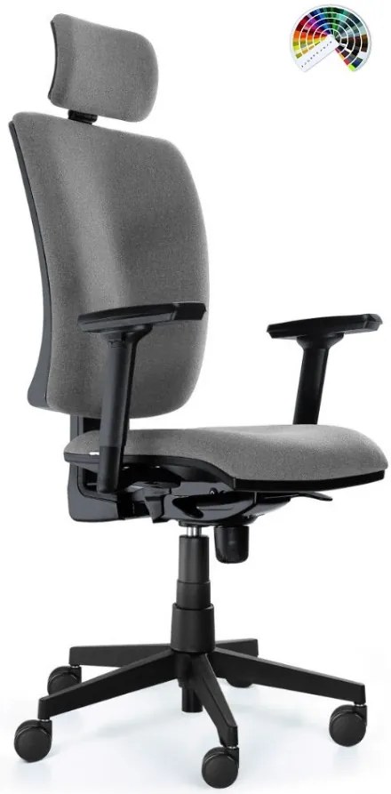 Kancelárska stolička LARA čalúnenie KOŽENKA Silvertex, Valencia