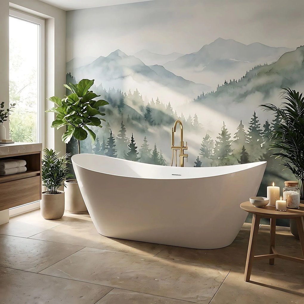 Rea Ferrano, voľne stojaca vaňa 170x80x72 cm, biela lesklá, REA-W4330