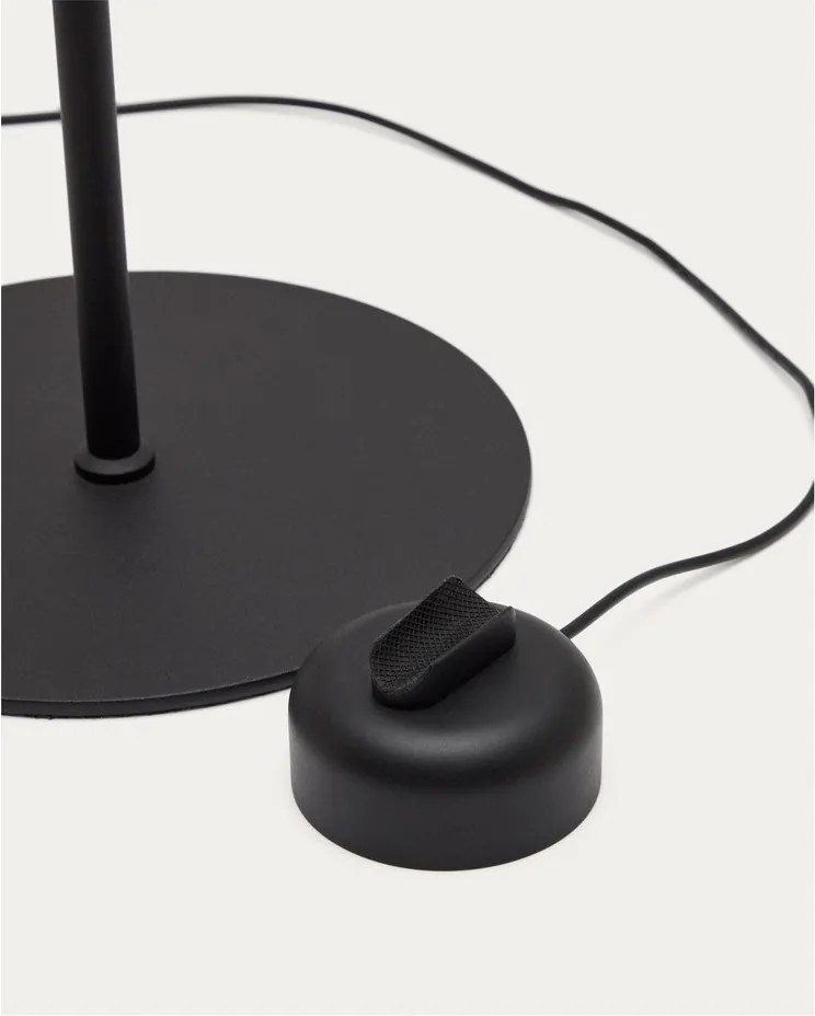 Čierna LED stmievateľná stojacia lampa (výška 160 cm) Orey – Kave Home
