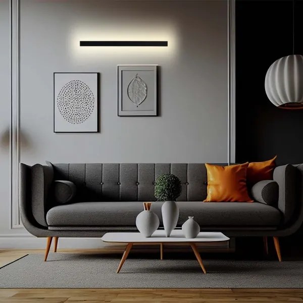 LED vonkajšie nástenné svietidlo LED/23W/230V 3000K IP65 141 cm čierna