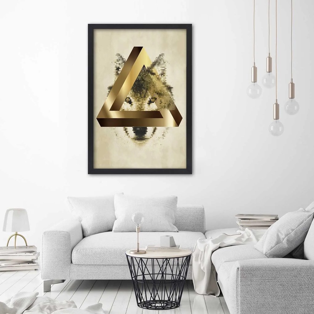 Gario Plagát Vlk a trojuholník Farba rámu: Bez rámu, Rozmery: 40 x 60 cm
