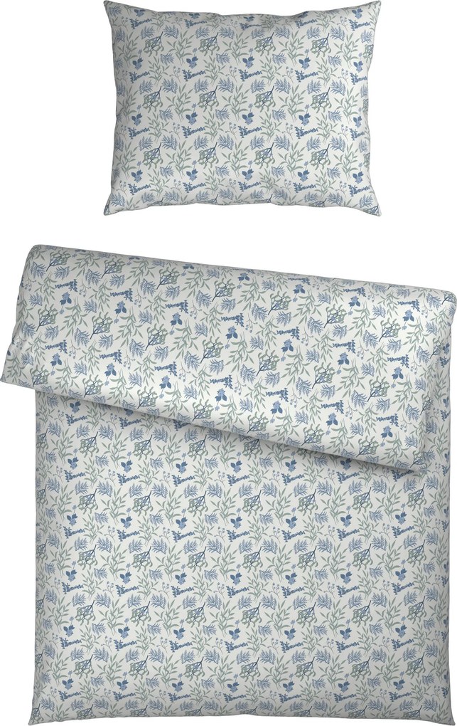 XXXLutz POSTEĽNÁ BIELIZEŇ, flanel, modrá, biela, 140/200 cm Esposa - Obliečky & plachty - 005699008501