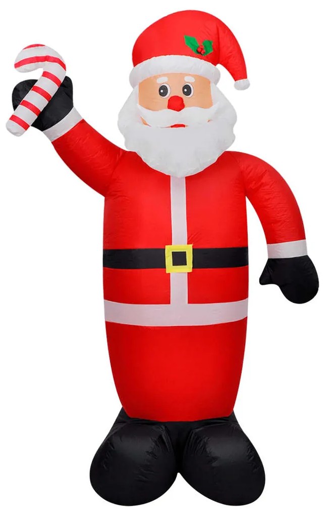 vidaXL Nafukovací Santa Claus s LED 240 cm