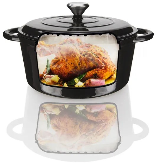 Ernesto® Liatinový hrniec, Ø 25 cm (čierna) (100352687)