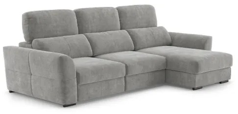 Univerzálna rohová rozkladacia trojmiestna pohovka s úložným priestorom TRENTO svetlosivá