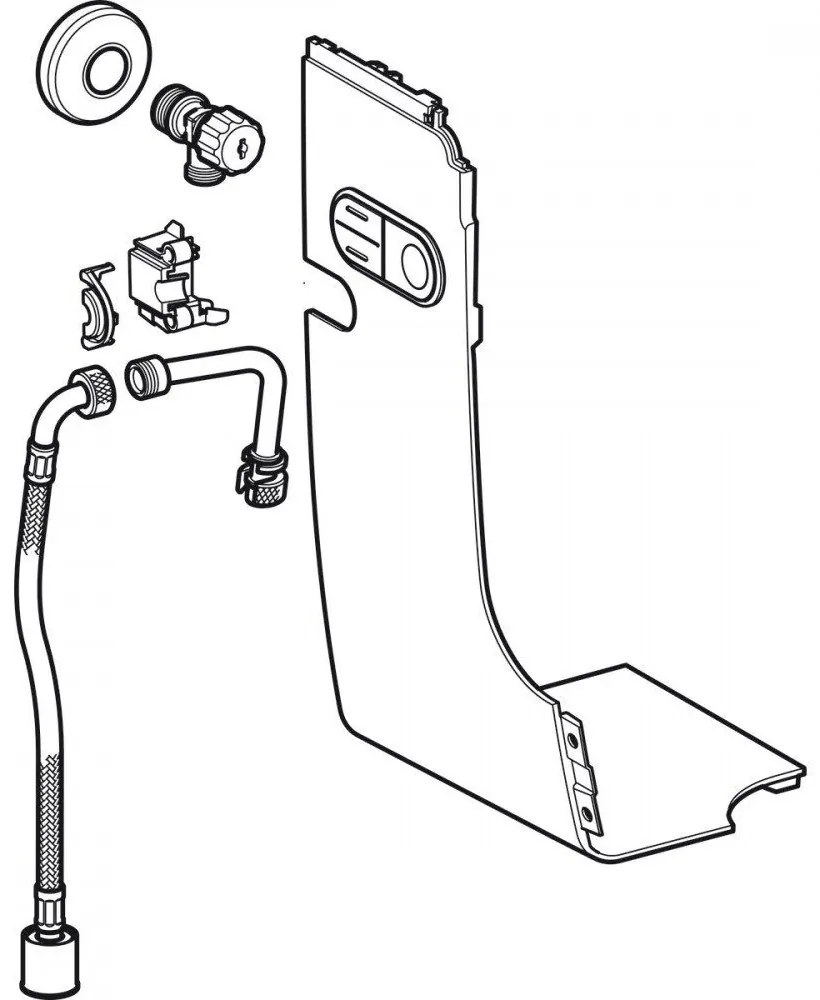 GEBERIT AquaClean konvenčná súprava pre pripojenie vody, pre Mera, alpská biela, 147.033.11.1