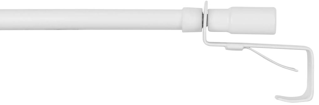 Dekodum Kovová Mini záclonová tyč teleskopická / Vitrážka 75-125 cm Biela