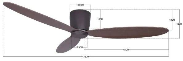 Lucci air 212883 - Stropný ventilátor AIRFUSION RADAR drevo/hnedá + DO