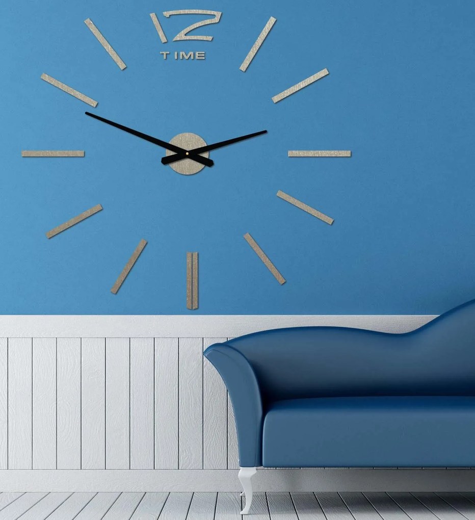 Drevené nástenné hodiny z preglejky - HONEYX: Čierne ručičky Prírodná preglejka - Topoľ  natural 80 cm 3304-17751 12D003 PLYWOOD