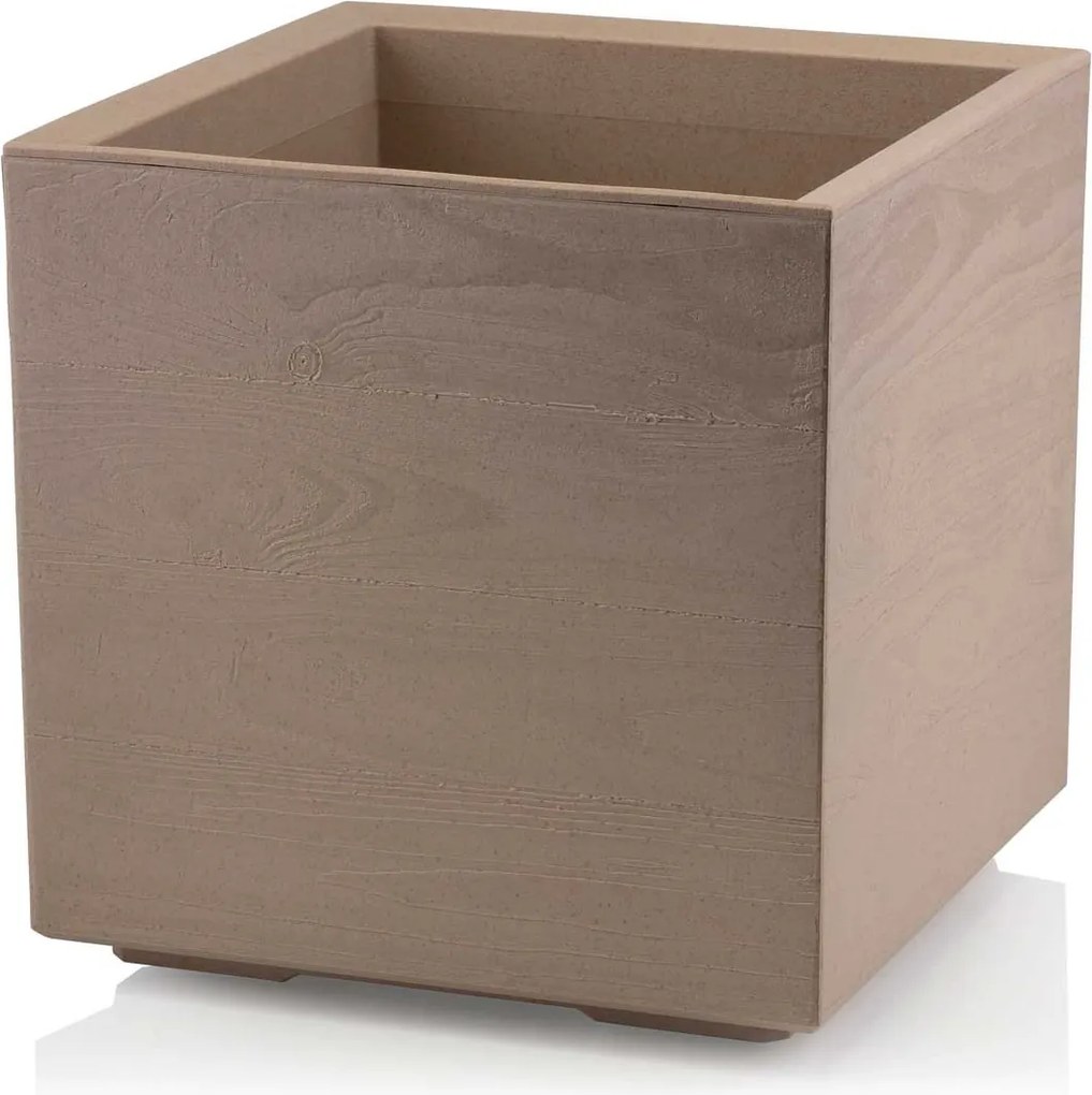 Květináč na kolečkách BETONIQUE 39x39,4 cm béžový