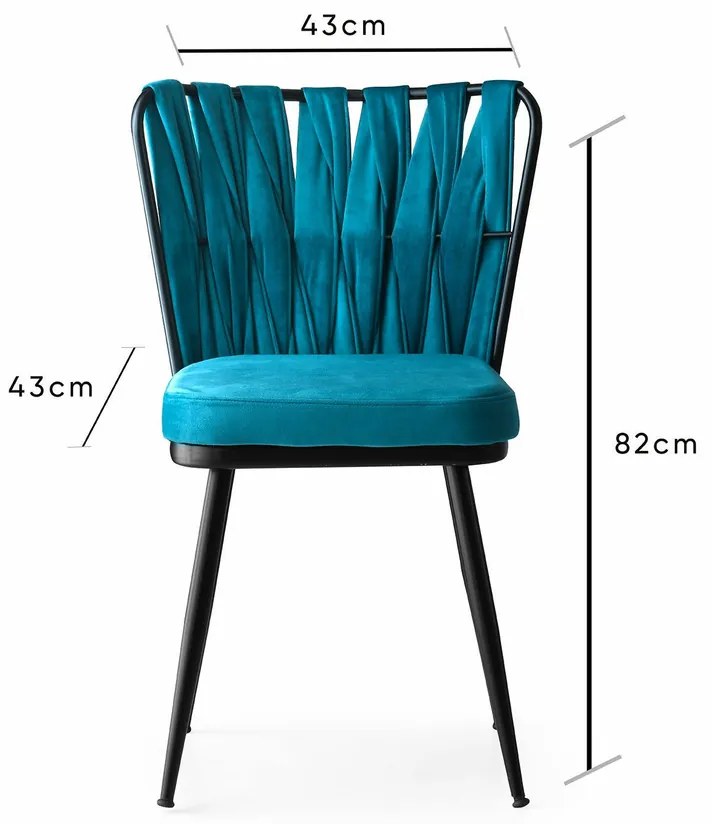 Sada jedálenských stoličiek Kusakli Blue, 4 ks
